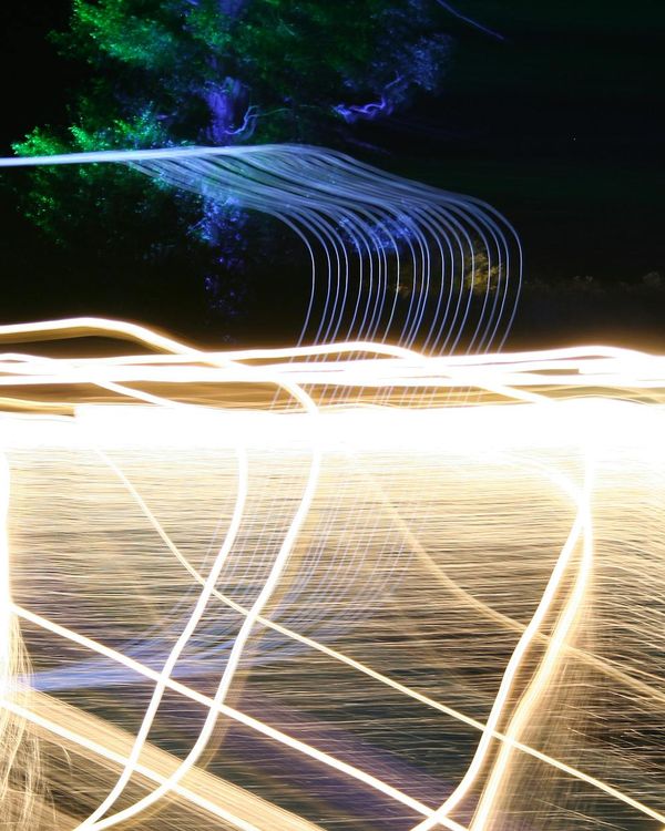 Abstract glowing lines representing morning energy flow and focus
